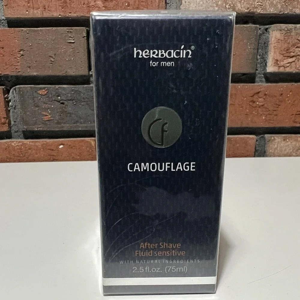 Herbacin For Men Camouflage After Shave Fluid Sensitive 2.5oz New